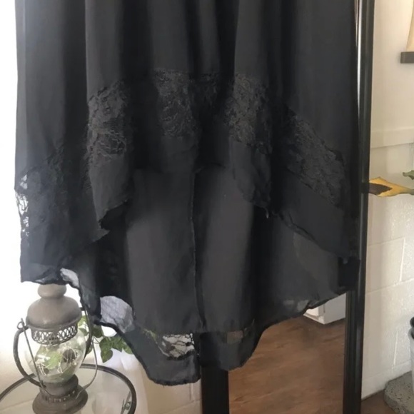 TopShop Black High-Low Lace Dress - Picture 7 of 8